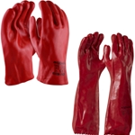 Red Pvc Chemical Gloves