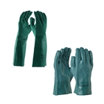 Green Double Dipped Pvc Chemical Gloves