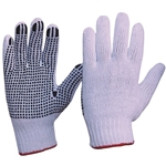 Polka Dot Knit/pvc Gloves