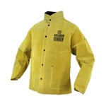 Golden Chief leather welding jacket for heat spark and spatter protection