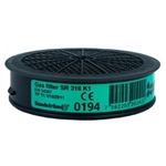 Sundström 316 gas filter for respirator protection against industrial gases and vapours