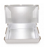 Chilltainer insulated cardboard delivery box for chilled food produce and temperature controlled shipping.