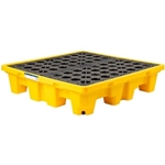 4 drum spill pallet for chemical oil and liquid spill containment and storage