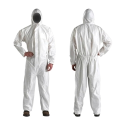 Click here to view larger image ABL White Polypropylene Protective Coveralls from ABL Distribution Pty Ltd
