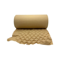 Roll of ABL Kraft Paper Air Bubble Film – Compostable kraft and PLA/PBAT bubble cushioning roll