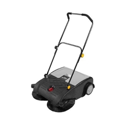 This 750 mm manual floor sweeper with an adjustable handle and large 50 L debris hopper efficiently collects leaves, bottles, cans, and industrial waste. Featuring dual spiral-driven brushes, EVA wheels, TPU front wheel, and adjustable brush height—ideal for factories, warehouses, streets and parks