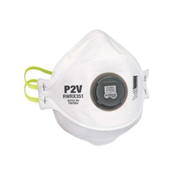 Force360 RWRX351 P2V Flat Fold Valved Respirator – Box of 10 disposable P2 masks with valve