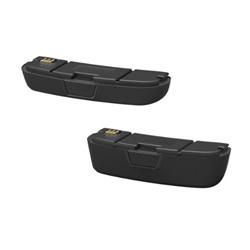 Vanguard G4 PAPR standard and extended lithium batteries side by side.