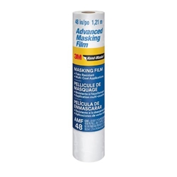 Roll of 3M Hand-Masker Advanced Masking Film unrolled with static cling feature and translucent finish