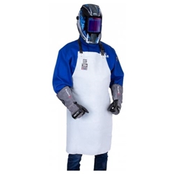 Blue Max A1 bib style welders leather apron for heat spark and spatter protection