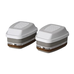 3M 6098 AXP3 gas vapour and particulate respirator cartridge filter for hazardous environments