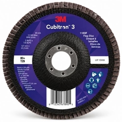 3M Cubitron 3 1169F flapper disc for metal grinding weld removal blending and finishing