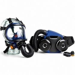 Sundstrom SR700 asbestos full face PAPR kit for powered respiratory protection in hazardous dust environments