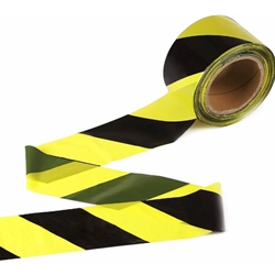 Click here to view larger image Yellow/Black Non Adhesive Barricade Tape from ABL Distribution