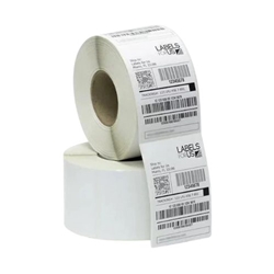 Click here to view larger image Roll of white thermal direct labels for printers, ideal for barcodes and shipping