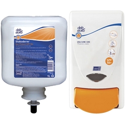 Click here to view larger image SPF 50 UV Protect Sunscreen Dispenser & Pod from ABL Distribution